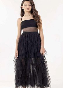 Vestido Festa Preto Maria Bobbyluu