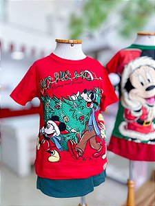 Tshirt Infantil Mickey E Amigos Vermelho Anime
