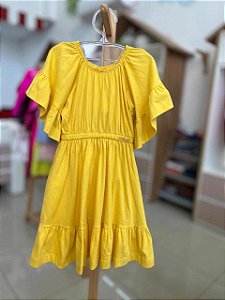 Vestido Infantil Amarelo Sol Anime
