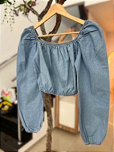 Blusa  Jeans Ciganinha I Am