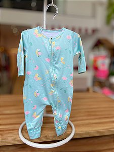 Macacao Bebe Borboletas Nini Ne Bambine