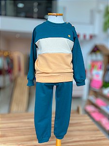 Conjunto Moletom Listrado Nini E Bambine