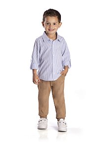 Conjunto Infantil Com Camisa Listrada Nini Bambine