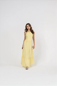 Vestido Longo Kaline Amarelo Bobbyluu