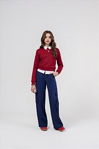 Sueter Belle Cor Cereja Bobbyluu