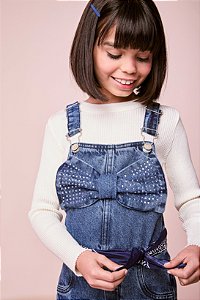 Blusa Infantil Canelada Off White Momi