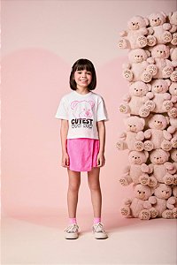 Conjunto Infantil Ursinho Shorts Saia Cotele Momi