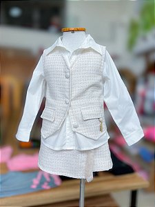 Conjunto Infantil Com Colete Off White Anime
