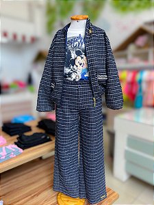 Conjunto Tweed Infantil Marinho Anime