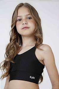 Top Fitness Infantil Preto Siri