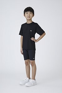 Camiseta Fitness Infantil Preta Siri