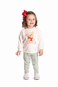 Conjunto Infantil Urso Morango Nini Bambine