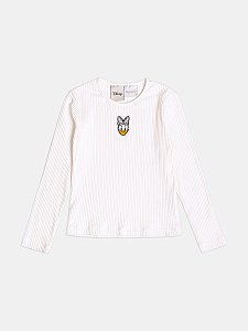 Blusa Infantil Canelada Daisy Off White Momi