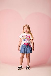 Blusa Infantil Daisy E Donald Franjas Momi