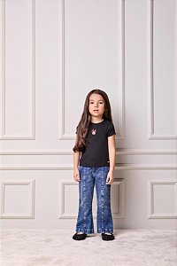 Calca Jeans Infantil Flare Anime