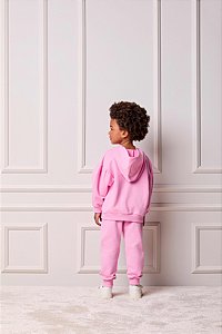 Conjunto De Moletom Infantil Rosa Laço Anime