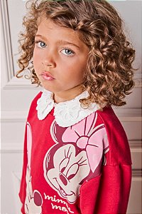 Conjunto De Moletom Minnie Vermelho Anime