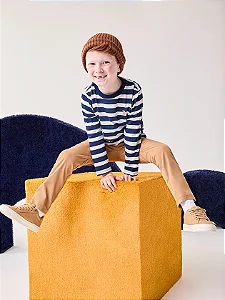 Conjunto Infantil Listras Marinho Bimbi