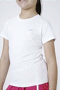 Blusa Fitness Infantil Branca Siri