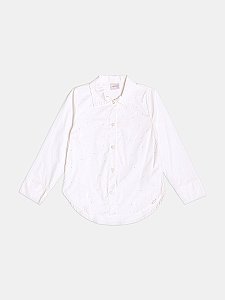 Camisa Infantil Com Strass Off White Momi