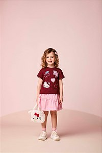 Saia Infantil De Sarja Rosa Blossom Momi