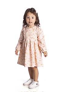 Vestido Infantil Rosa Borboletas Nini Bambine