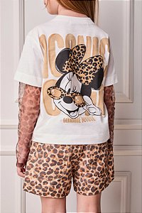 Short Infantil Animal Print Onca Anime