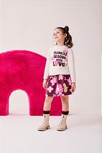 Conjunto Infantil Com Saia Flowers Bloom Bimbi