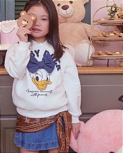 Blusa Daisy Com Laco Jeans Momi