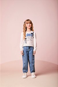 Blusa Infantil Bufante Com Lacinho Momi
