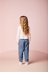 Blusa Infantil Bufante Com Lacinho Momi