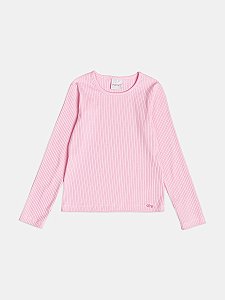Blusa Infantil Basica Rosa Barbie Momi