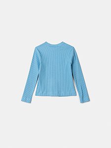 Blusa Infantil Canelada Azul Claro Anime