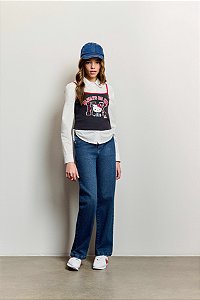Calça Wide Jeans Essencial Authoria