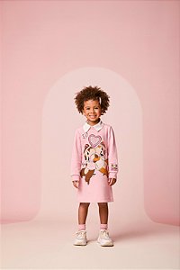 Vestido Infantil Tico Teco Rosa Momi