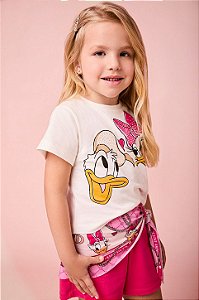Conjunto Infantil Daisy E Donald Com Lenço Momi