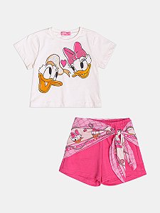 Conjunto Infantil Daisy E Donald Com Lenço Momi