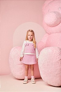 Conjunto Infantil Tweed Rosa Momi