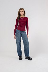 Blusa Vinho Justine Bobbyluu