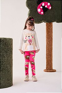 Conjunto Infantil Com Legguing Ursinho Bimbi