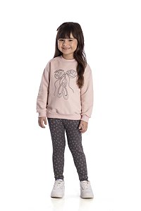 Conjunto De Moletom Sapatilha Balé Nini Bambini