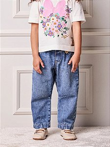 Calca Barrel Infantil Jeans Anime