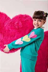 Conjunto De Moletom Infantil Verde Esmaralda Bimbi