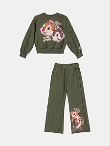 Conjunto De Moletom Infantil Verde Tico E Teco Mom