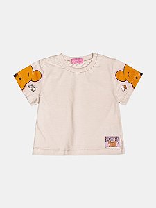 Blusa Infantil Estampa Pooh Bege Vanilla Momi