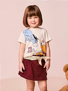 Conjunto Infantil Pooh E Amigos Cramberry Momi