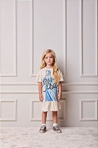 Vestido Infantil Malha Elsa Frozen Anime