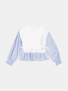 Colete Tricot Com Camisa Off White Anime