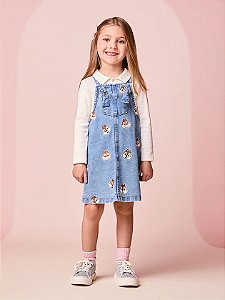 Salopete Jeans Infantil Tico E Teco Momi