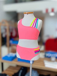 Biquini Cropped Kids Maite Rosa